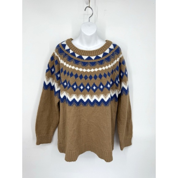 Lane Bryant Fair Isle Sweater Crewneck Size 18/20 Cozy Cabincore Ski Grandma - Picture 1 of 7